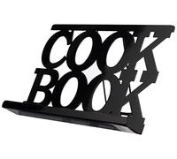 Premier Housewares Cook Book Stand for Recipe Book | Black Enamel Cookery Book Stand for Reading Cookbook | Recipe Book Holder Display Stand on your Kitchen Counter