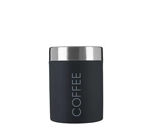 Premier Housewares 508676 Coffee Storage Containers Stainless Steel Kitchen Storage Container Black Food Storage / Storage Jars With Lids 13 x 10 x 10, H13 x W10 x D10cm