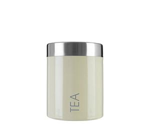 Premier Housewares 508681 Tea Canister - Cream, H13 x W10 x D10cm