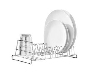 Premier Housewares 509583 12 Plate Dish Drainer - Chrome , Silver , H12 x W35 x D18cm
