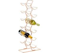 Orsina Elegant 12 Tier Wine Rack With Copper Finish, Vertical Design Wine Rack For Livingroom, Sturdy Wine Rack