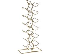 Premier Housewares 509917 12 Bottle Wine Rack, Gold Finish