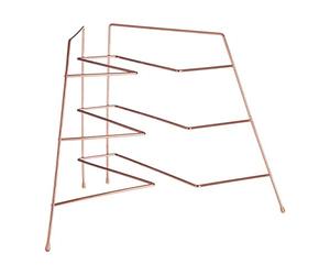 Premier Housewares 509925 Corner Plate Rack, Copper Plated, Iron Wire