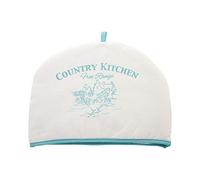 Premier Housewares 5100223 Country Kitchen Tea Cosy - White/Teal 2 x 33 x 27 cm