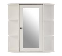 Premier Housewares 6 Shelves / Mirrored Door Bathroom Cabinet