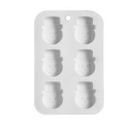 Premier Housewares 6 Snowman Cake Mould Tray - White