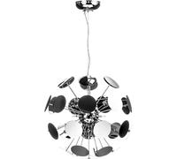 Premier Housewares 68 cm G4 20 W 1 Disc Pendant Light - Chrome