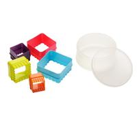 Premier Housewares 806494 Square Cutters - Set of 5, Multi-Coloured, H5 x W12 x D12cm