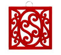 Premier Housewares 812118 Cast Iron Trivet - Red, H2 x W18 x D18cm