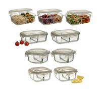 Premier Housewares 9pc Square Glass Container Set with Lids