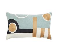 Premier Housewares Abstract Rectangular Cushion/Abstract Design Sofa Cushion/Theme Decorative Yellow Cushions/Green Cushions/Multicolour Sofa Cushions / W50 x D5 x H30cm.