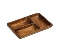 Premier Housewares Acacia Wood 3-Section Serving Dish