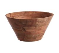 Premier Housewares Acacia Wooden Bowl For Salad / Serving / Punch / Large Bowls With Minimalistic Design And Neutral Finish 25 x 25 x 13