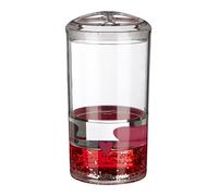 Acrylic Toothbrush Holder Floating Hearts Theme, Clear/Red
