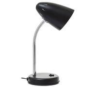 Premier Housewares Adjustable Desk Lamp, Metal, Black, Small