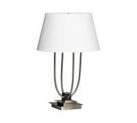 Premier Housewares Adjustable Satin Nickel Finish Table Lamp/ Led Office Reading Lamp/ w45 x d45 x h68cm.