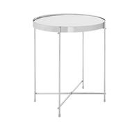 Premier Housewares Allure Silver Mirror Low Side Table