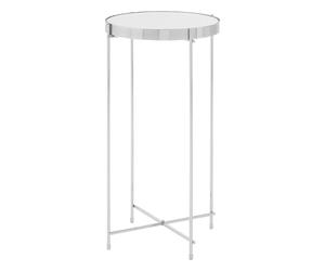 Premier Housewares Allure Silver Mirror Tall Side Table