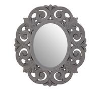Premier Housewares Antique Grey Scroll Design Wall Mirror