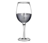 Premier Housewares Apollo Large Wine Glasses, Silver, 7 x 7 x 23 cm, Set of 4