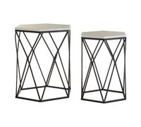 Premier Housewares Arcana Hexagonal Side Tables - Set of 2