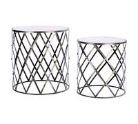 Premier Housewares Avantis Diamond Design Tables - Set of 2
