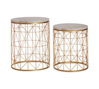 Premier Housewares Avantis Set of 2 Round Side Tables