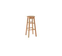 Premier Housewares Bar Stool/Tall/Breakfast Bar Stool/Wooden Stool/Traditional/Kitchen Stool/Wooden Bar Stools/with Footrest/Natural ? Height 74cm