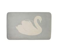 Premier Housewares Bath Mat Soft Non-Slip Bath Mat For Bathrooms Made From Polyester Light Blue Colour Contemporary Design 50 x 1 x 80