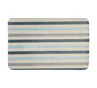 Premier Housewares Bath Mats Non Slip Colourful Bath Mat Stylish Stripe Design Rectangular Shaped Mats For Bathroom With Soaking Ability 80 x 50 x 1