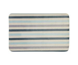 Premier Housewares Bath Mats Non Slip Colourful Bath Mat Stylish Stripe Design Rectangular Shaped Mats For Bathroom With Soaking Ability 80 x 50 x 1
