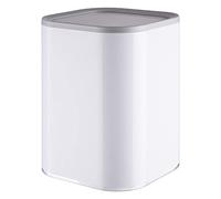 Premier Housewares Bathroom/Kitchen Bin Durable With Lid Bins For Recycling Acrylic White Recycling Bins Practical Kitchen Bins 19 x 19 x 25
