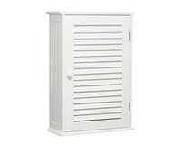Premier Housewares Bathroom Wall Cabinet with Single Shutter Door, 57 x 39 x 17 cm - White