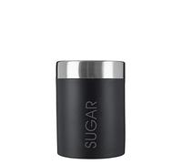 Premier Housewares Biscuit Ceramic Kitchen Storage Jars Black Cookie Jars for Biscuits Canisters for The Kitchen Tea Coffee Sugar Tea Coffee and Sugar Canisters, H13 x W10 x D10cm