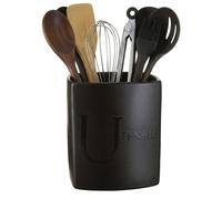 Premier Housewares Black Ceramic Utensil Holder | Utensils Decal