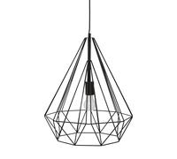Premier Housewares Black Conical Pendant Light Geometric Iron Ceiling Fixture Modern Ceiling Light Chandelier Style Pendant Light For Lounge 42 x 150 x 42 cm