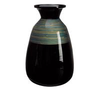 Premier Housewares Black Decorative Vase/ Accentuated With Blue and Gold Tones/ Made From Bamboo Wood / Luxurious Furniture Item 27 x 42 x 27