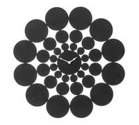 Premier Housewares Black Discs Design Wall Clock