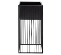 Premier Housewares Black Floor Standing Planter Minimalist Iron Plant Holder Metal Planter For Indoors Herb Planter Flower Planter 30.5 cm x 61 cm x 30.5 cm