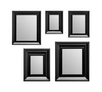 Premier Housewares Black Frame 5pc Mirror Set