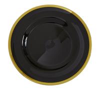 Premier Housewares Black Glass charger plate