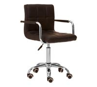 Premier Housewares Black Home Office Chair with Swivel Base