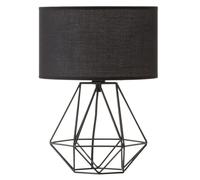 Premier Housewares Black Iron Table Light Contemporary Lighting Fixture Fun Table Light For Home Interior Design Metal Light (25 x 35 x 25 cm)
