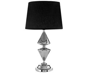 Premier Housewares Black Shade Table Lamp/ Adjustable Office Lamps With Fabric Shades/ Reading Desk Lamp For Office/ w30 x d30 x h52cm.