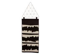 Premier Housewares Black Wall Pocket Contemporary Black And White Hanging Organizer With Copper Finish Geometric Hanger Organizer For Home 1cm x 64cm x 30cm