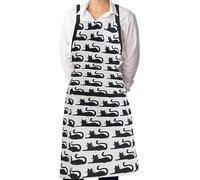 Premier Housewares Black & White Kitchen Apron with Adjustable Straps