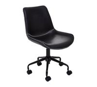 Premier Housewares Bloomberg Black Leather Chair