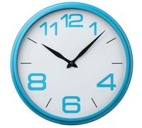 Premier Housewares Blue Plastic Frame Wall Clock