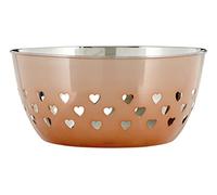 Premier Housewares Bowl with Hearts Design, Rose Gold