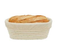 Premier Housewares Bread Proofing Basket | Sourdough Proving Basket With Cloth Liner | Banneton Proofing Basket For Sourdough Starter Kit | Rattan Brotform Basket (Small Oval)